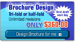 Design Brochure for me - tri-fold, half-fold or z-fold brochure design - $360, unlimited design revisions!