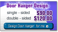 Design Door Hanger for me - single-sided door hanger design - $180, double-sided door hanger design - $240, unlimited design revisions!