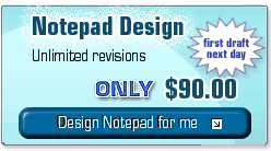 Design Notepads for me - Notepad design - $90, unlimited design revisions!